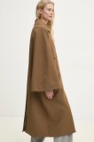 Answear Lab trenci femei, culoarea maro, de tranzitie