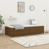 VidaXL Pat de zi Single, maro miere, 90x190 cm, lemn masiv de pin