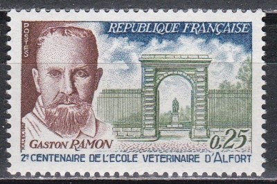 Franta 1967 - Școala Veterinară Alfort - 200 de ani, MNH foto