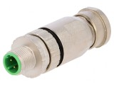 Mufă M12 4 Pini Dreaptă IP67 Ethernet 250V