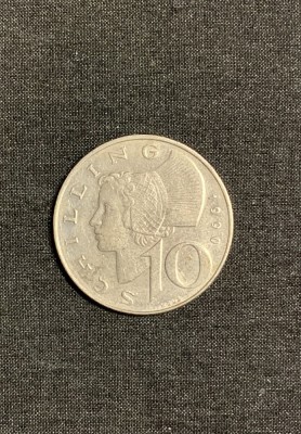 Moneda 10 schilling 1990 Austria foto