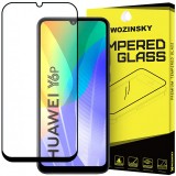 Folie Protectie Ecran WZK pentru Huawei Y6p, Sticla securizata, Full Face, Full Glue, Neagra