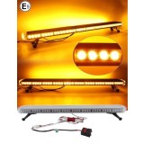 88 LED 120cm Lumina de Stroboscopica Lampa Girofar Avertizare Galben 12V 24V 88W 15 moduri intermitent E-mark E9