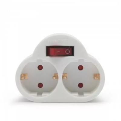 Distribuitor 1 la 2 schuko cu intrerupator Delight foto