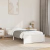 VidaXL Cadru de pat Single 3FT, alb, 90x190 cm, lemn masiv