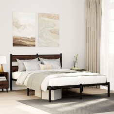 vidaXL Cadru de pat fără saltea, cu tăblie, stejar maro, 160x200 cm 4017154