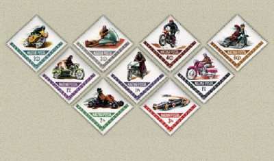 Ungaria 1962 - Auto-motorsport, motociclete, serie neuzata foto