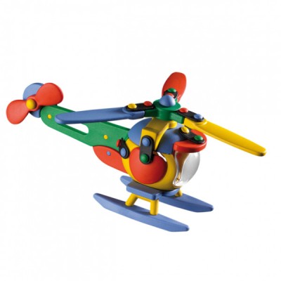 Jucarie de construit mic-o-mic 3D Elicopter 089.006, 17.7 cm foto