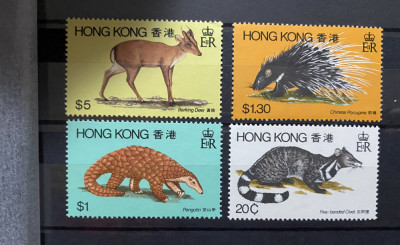 PC339 - Hong Kong 1982 Fauna/ Animale salbatice, serie MNH, 4v foto