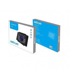 Ventilator Laptop Astrum CP160 Super Slim Iluminat Negru foto