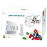 Consola Nintendo WII White + Joc Mario Kart + Volan Wii Wheel + Wii Remote Plus Controller SH
