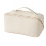 Geanta pentru cosmetice Demiawaking, piele PU, alb, 23,5 x 10,5 x 11 cm