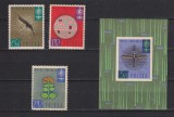 POLONIA 1963 MI. 1346-1348 +BL. 27 MNH