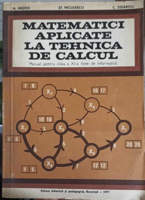 MATEMATICI APLICATE LA TEHNICA DE CALCUL. MANUAL PENTRU CLASA A XI-A LICEE DE INFORMATICA-N. NEDITA, ST. NICULES foto