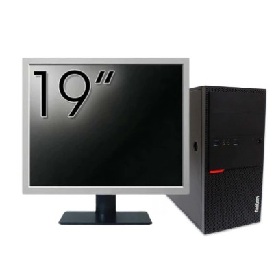 Pachet Calculator Second Hand LENOVO M800T Tower, Intel Core i5-6500 3.20 - 3.60GHz, 8GB DDR4, 256GB SSD + Monitor 19&amp;amp;quot; NewTechnology Media foto