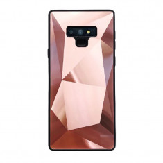 Huse telefon silicon si acril cu textura diamant Samsung Note 9 , Roze