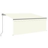 Cumpara ieftin Copertina retractabila manual cu stor&amp;LED, crem, 3,5x2,5 m