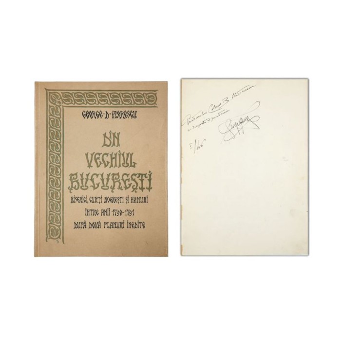 George N. Florescu, Din vechiul București, 1935, cu dedicație