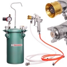 Pistol vopsea, Technic, PT-4, Rezervor 4.5 litri, Furtun 2 m, Duza 2.5 mm, Multicolor foto