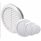 Grilă de ventilație Reflex 600912, 125/104 mm, albă, rotundă, din plastic cu plasă, Strend Pro