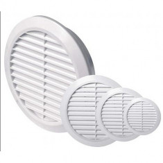 Grilă de ventilație Reflex 600913, 151/117 mm, albă, rotundă, din plastic cu plasă