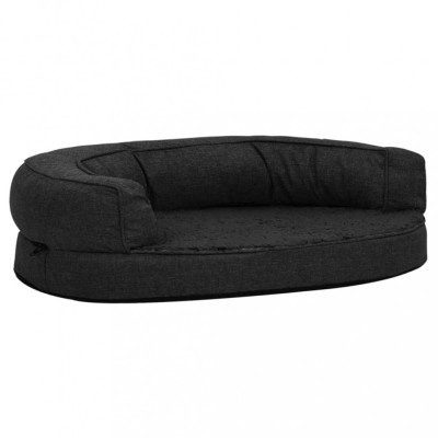 Saltea ergonomică pat de c&amp;acirc;ini negru 75x53 cm aspect in/fleece foto