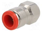 Racord push-in simplu AIGNEP 1/2&quot; alamă nichelată 0,99-20bar