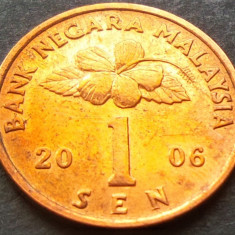 Moneda exotica 1 SEN - MALAEZIA, anul 2006 *cod 164