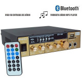 Amplificator audio receiver cu Bluetooth BT-158,telecomanda inclusa, TeLi