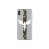 Husa iPhone XS / X Lemontti Silicon Art Army Eagle