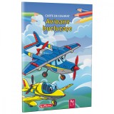 Carte de colorat A4, Herlitz, Avioane buclucase, 16 pagini