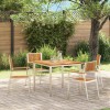 VidaXL Scaun pentru Grădină 4 pcs Maro Lemn masiv de tec 42006204