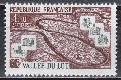 Franta 1974 - Valea Lotului, MNH foto