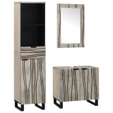 VidaXL Set de mobilier pentru baie 3 pcs Alb 38 x 33 x 160 cm