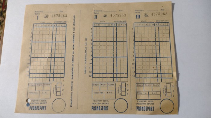 Talon loto pronosport