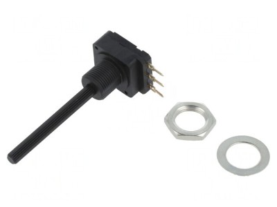 Potentiometru Axial 5k&amp;Omega; 200mW THT 4mm Plastik Mono Cărbune foto