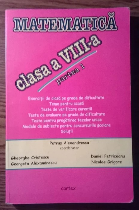 Petrus Alexandrescu - Matematica - Clasa a VIII-a - Partea 1