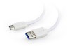 CABLU alimentare si date GEMBIRD, pt. smartphone, USB 3.0 (T) la USB 3.1 Type-C (T), 36W, 1.8m, alb, &quot;CCP-USB3-AMCM-6-W&quot; (timbru verde 0.08 lei)