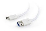 CABLU alimentare si date GEMBIRD, pt. smartphone, USB 3.0 (T) la USB 3.1 Type-C (T), 36W, 1.8m, alb, &quot;CCP-USB3-AMCM-6-W&quot; (timbru verde 0.08 lei)