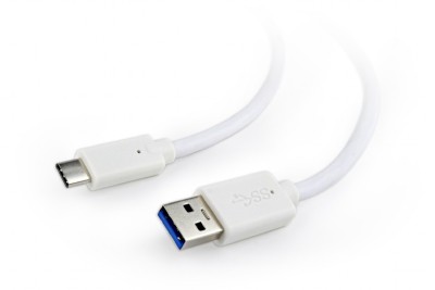 CABLU alimentare si date GEMBIRD, pt. smartphone, USB 3.0 (T) la USB 3.1 Type-C (T), 36W, 1.8m, alb, &amp;quot;CCP-USB3-AMCM-6-W&amp;quot; (timbru verde 0.08 lei) foto