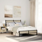 VidaXL Cadru pat fără saltea stejar sonoma 120x190 cm, lemn prelucrat