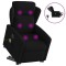 vidaXL Fotoliu electric de masaj rabatabil cu ridicare, negru, textil