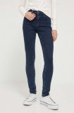 Tommy Jeans jeansi Nora femei, culoarea albastru marin