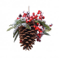 Decoratiune - Deco Pinechanger Frost Berrie 25 cm | Kaemingk