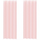 Cumpara ieftin Perdele Voile cu Oelii 2 buc Roz deschis 140x260 cm