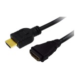 CABLU video LOGILINK, adaptor HDMI (T) la HDMI (M), 5m, conectori auriti, rezolutie maxima 4K DCI (4096 x 2160) la 60 Hz, negru, &quot;CH0058&quot; (timbru verd