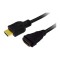 CABLU video LOGILINK, adaptor HDMI (T) la HDMI (M), 1m, conectori auriti, rezolutie maxima 4K DCI (4096 x 2160) la 60 Hz, negru, &quot;CH0059&quot; (timbru verd