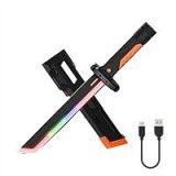 Sabie de jucarie Luminoasa RGB reincarcabila efect scantei combinabila 50cm