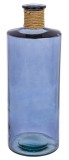 Cumpara ieftin Vaza flori sticla albastra 35.5x42 cm