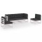 Set mobilier de gradina cu perne, 5 piese, lemn masiv de pin